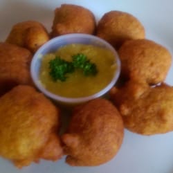 Trucking Delicious - Their Fireballs was hot but really tasty with that mango sauce, must try!