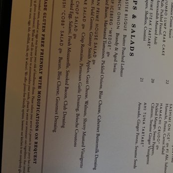 Ocean Prime - Menu - Seafood Near Me - Tampa, Florida