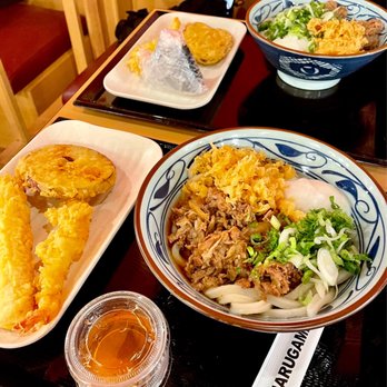 Marugame Udon - Nikutama Udon Shrimp Tempura Crab Meat Tempura - Japanese Near Me - Costa Mesa, California Marugame Udon - Nikutama Udon Shrimp Tempura Crab Meat Tempura - Japanese Near Me - Costa Mesa, California