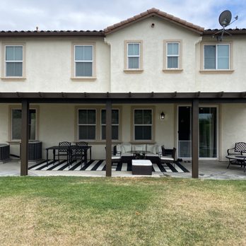 Payless Patio - 12x40 latte and Spanish brown with 8 recessed lights and a dimmer switch. - Patio Coverings Near Me - La Verne, California