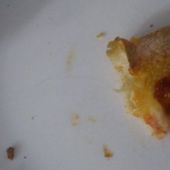 Gianni's Pizza - That small black line is a hair baked firmly into the dough. :( - Pizza Near Me - Oceanside, California Gianni's Pizza - That small black line is a hair baked firmly into the dough. :( - Pizza Near Me - Oceanside, California