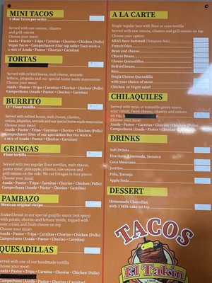 Menu photo 2 Tacos El Takin San Antonio, TX Menu photo 2 Tacos El Takin San Antonio, TX