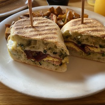 The Peach Cafe - Breakfast Panini - New American Near Me - Monrovia, California The Peach Cafe - Breakfast Panini - New American Near Me - Monrovia, California