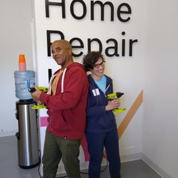Home Repair Lab - Melanie & Jason finish a cut & measure class @homerepairlab