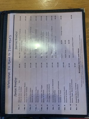 Menu photo 5 Raul & Theresa's Goodyear, AZ