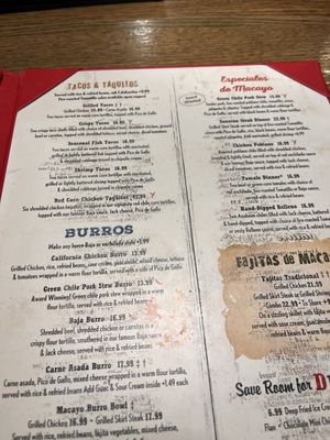 Menu photo 1 Macayo's Mexican Food Mesa, AZ Menu photo 1 Macayo's Mexican Food Mesa, AZ