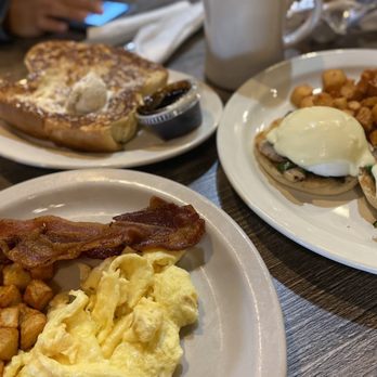 Fork and Spoon - Oma's plate with the most amazing French Toast we've ever experienced! - New American Near Me - New Braunfels, Texas Fork and Spoon - Oma's plate with the most amazing French Toast we've ever experienced! - New American Near Me - New Braunfels, Texas