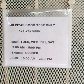 Milpitas Smog Test Only - Smog Check Stations Near Me - Milpitas, California