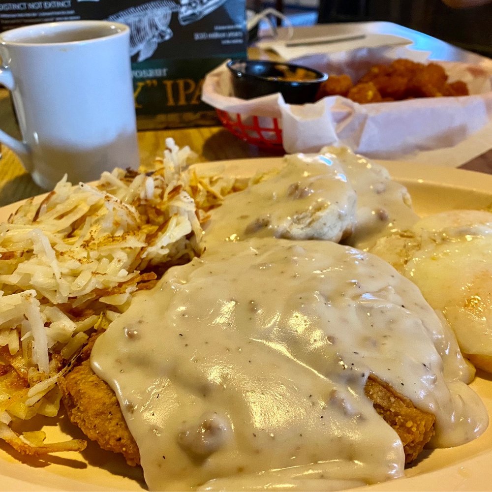 Middlegate Station - Country breakfast (chicken fried steak, biscuits, 3 eggs over easy and hash browns) $12.95 - American Near Me - Fallon, Nevada Middlegate Station - Country breakfast (chicken fried steak, biscuits, 3 eggs over easy and hash browns) $12.95 - American Near Me - Fallon, Nevada