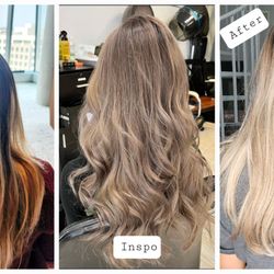 Maac Hair Studio - Before, Inspiration, & After. I couldn't be happier with the result.