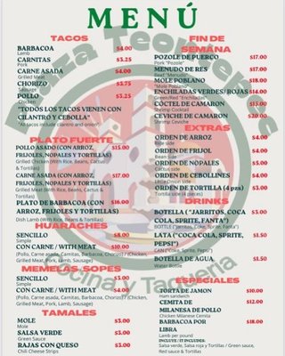 Menu photo 1 Plaza Teontepec Washington, DC, DC