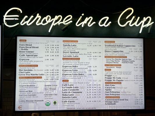 Menu photo 2 Euro Caffe Santa Ana, CA Menu photo 2 Euro Caffe Santa Ana, CA
