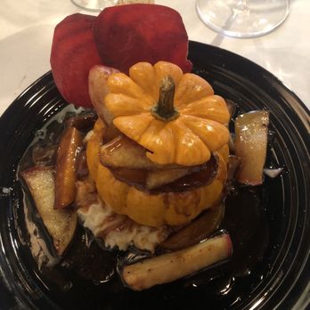 The Black Bear Bistro - Roasted mini pumpkin with sautéed apples and foie gras. - New American Near Me - Algonquin, Illinois