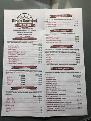 Menu photo 1 King Seafood Express New Iberia, LA