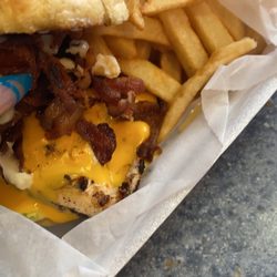 What The Food Truck - WTF Grilled Chicken sandwich with cheese and bacon