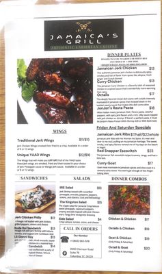 Menu photo 2 Jamaica’s Grill Columbia, SC Menu photo 2 Jamaica’s Grill Columbia, SC