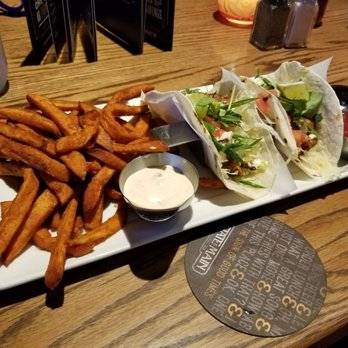 State & Main Kitchen & Bar - Fish tacos and sweet potato fries - American Near Me - London, Ontario