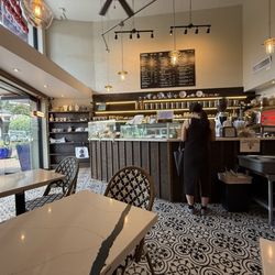 Cute and comfortable interior. Coffees and teas avail in case you want to pair with your croissant.