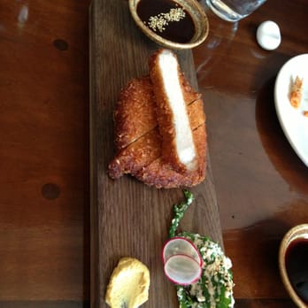 Iyasare - tonkatsu with mustard and greens - Japanese Near Me - Berkeley, California Iyasare - tonkatsu with mustard and greens - Japanese Near Me - Berkeley, California