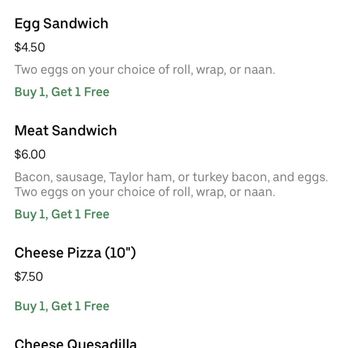 Famous Dhaba - This is a photo of the menu on Uber eats where it says buy one get one free offer that this restaurant didn't honor - Indian Near Me - Carteret, New Jersey Famous Dhaba - This is a photo of the menu on Uber eats where it says buy one get one free offer that this restaurant didn't honor - Indian Near Me - Carteret, New Jersey