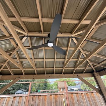 Toledo Construction - View of fan under gazebo - General Contractors Near Me - Oakley, California