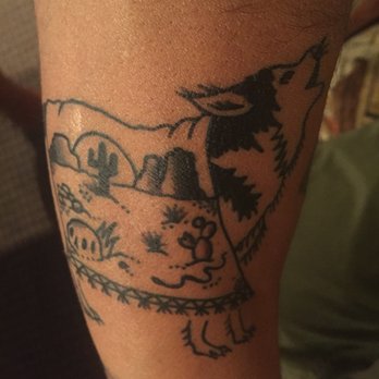 Pyramid Tattoo - Desert Wolf piece by Eric Bailey - Tattoo Near Me - Boise, Idaho
