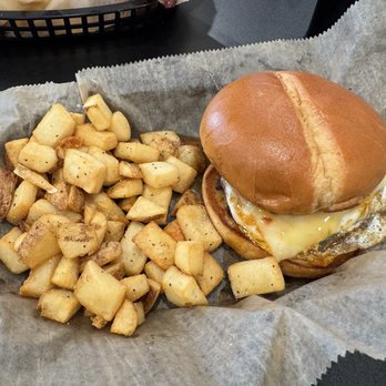 Ari & Mia's Small Town Cafe - Sausage, Egg, and Cheese Sandwich With Hot Honey and Home Fries - Cafes Near Me - Miamitown, Ohio Ari & Mia's Small Town Cafe - Sausage, Egg, and Cheese Sandwich With Hot Honey and Home Fries - Cafes Near Me - Miamitown, Ohio