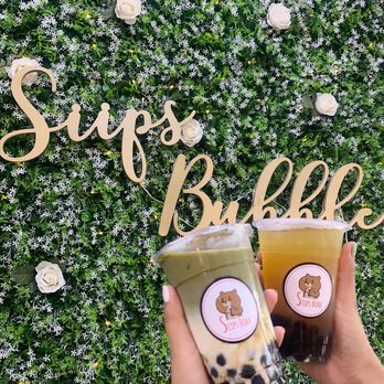 Siips Bubble - matcha mango latte and iced lemon tea. - Bubble Tea Near Me - Elmhurst, New York