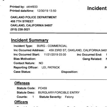 Rasa - Had management taken quick action on the theft from 11/18, this one could've been prevented. - Apartments Near Me - Oakland, California