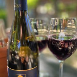 Casque Wines Tasting Room - a bottle of red blend at 5 pm