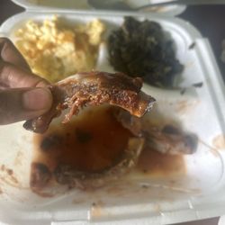 The rib meal that cost 20 dollars. I can't believe I only got four tiny little ribs.