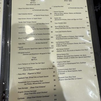 Kiraku - menu - Tapas/Small Plates Near Me - Berkeley, California