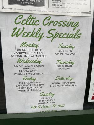 Menu photo 4 Celtic Crossing Irish Pub & Restaurant Memphis, TN Menu photo 4 Celtic Crossing Irish Pub & Restaurant Memphis, TN