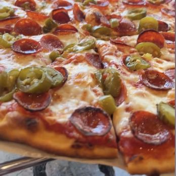 Dirty Pepperoni - Dirty pepperoni pizza with jalapeños and hot honey - Pizza Near Me - Long Beach, California Dirty Pepperoni - Dirty pepperoni pizza with jalapeños and hot honey - Pizza Near Me - Long Beach, California