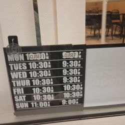 New China - Current Hours 10-26-2025