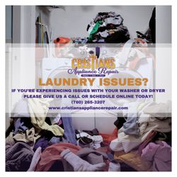 Cristian's Appliance Repair - Laundry Issues? If your washer or dryer are not performing correctly we can help. We service all major household brand washers and dryers.