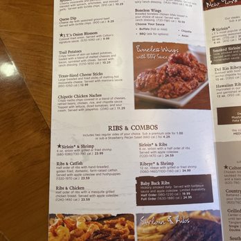 Colton's Steak House & Grill - Left side of menu - Steakhouses Near Me - Springfield, Missouri Colton's Steak House & Grill - Left side of menu - Steakhouses Near Me - Springfield, Missouri