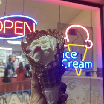 The Magic Cow - pineapple with strawberry fruit mixed in - Ice Cream & Frozen Yogurt Near Me - Davie, Florida The Magic Cow - pineapple with strawberry fruit mixed in - Ice Cream & Frozen Yogurt Near Me - Davie, Florida