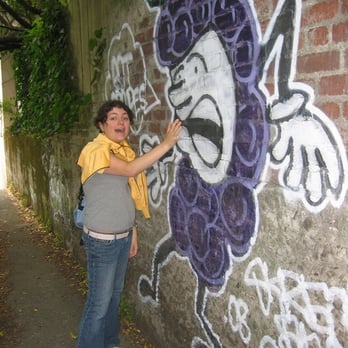 Macondray Lane Historic District - My walking partner with the grape graffiti. - Local Flavor Near Me Macondray Lane Historic District - My walking partner with the grape graffiti. - Local Flavor Near Me