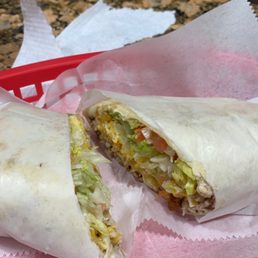 Chicken burrito with everything Chicken burrito with everything