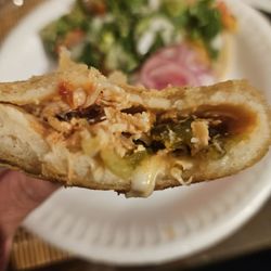 Kique’s Taqueria - Inside the chicken, jalapeño & cheese fried quesadilla
