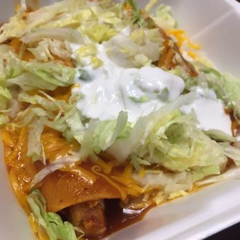Leonardo's Mexican Food - Two chicken enchiladas at midnight! - Mexican Near Me - Indianapolis, Indiana