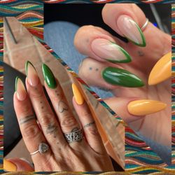 Number One Nails - Almond green mandarine. Thank you Helen.