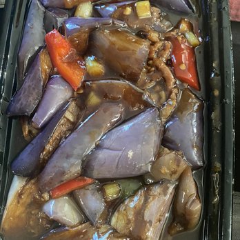 Min's Dumpling House - 69. Eggplant in Garlic Sauce with Pork - Dim Sum Near Me - Corona, California Min's Dumpling House - 69. Eggplant in Garlic Sauce with Pork - Dim Sum Near Me - Corona, California