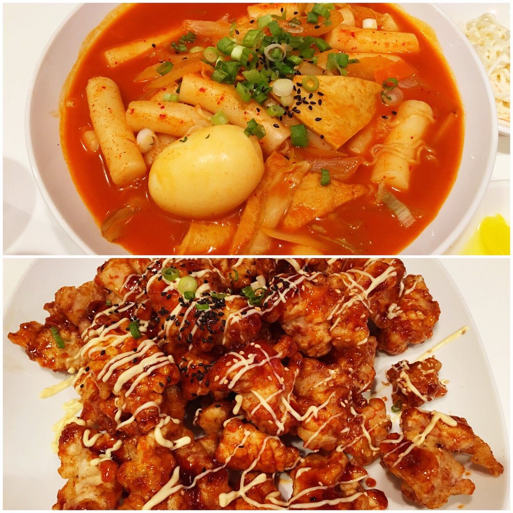 Danji - Nom nom nom.  Rice cake ramen dish and Korean fried chicken! - Asian Fusion Near Me - Centreville, Virginia