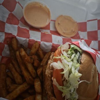 30 Burgers - Crispy chicken sandwich with seasoned fries - Burgers Near Me - East Brunswick, New Jersey