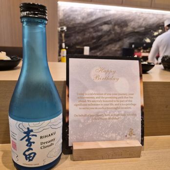 Sushi Izuki - Sake and birthday card - Sushi Bars Near Me - Orlando, Florida Sushi Izuki - Sake and birthday card - Sushi Bars Near Me - Orlando, Florida