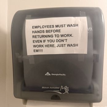 Reunion Station - Hand Washing Sign (in bathroom) - American Near Me - Damariscotta, Maine Reunion Station - Hand Washing Sign (in bathroom) - American Near Me - Damariscotta, Maine