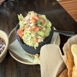 Homemade guacamole and homemade chips Homemade guacamole and homemade chips
