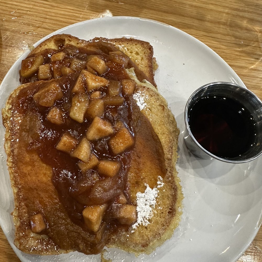 Poppyseed Kitchen - I kind of created this dish, but it's French toast with pumpkin butter and cinnamon apples on top. So delicious. - Breakfast & Brunch Near Me - Fort Mill, South Carolina Poppyseed Kitchen - I kind of created this dish, but it's French toast with pumpkin butter and cinnamon apples on top. So delicious. - Breakfast & Brunch Near Me - Fort Mill, South Carolina